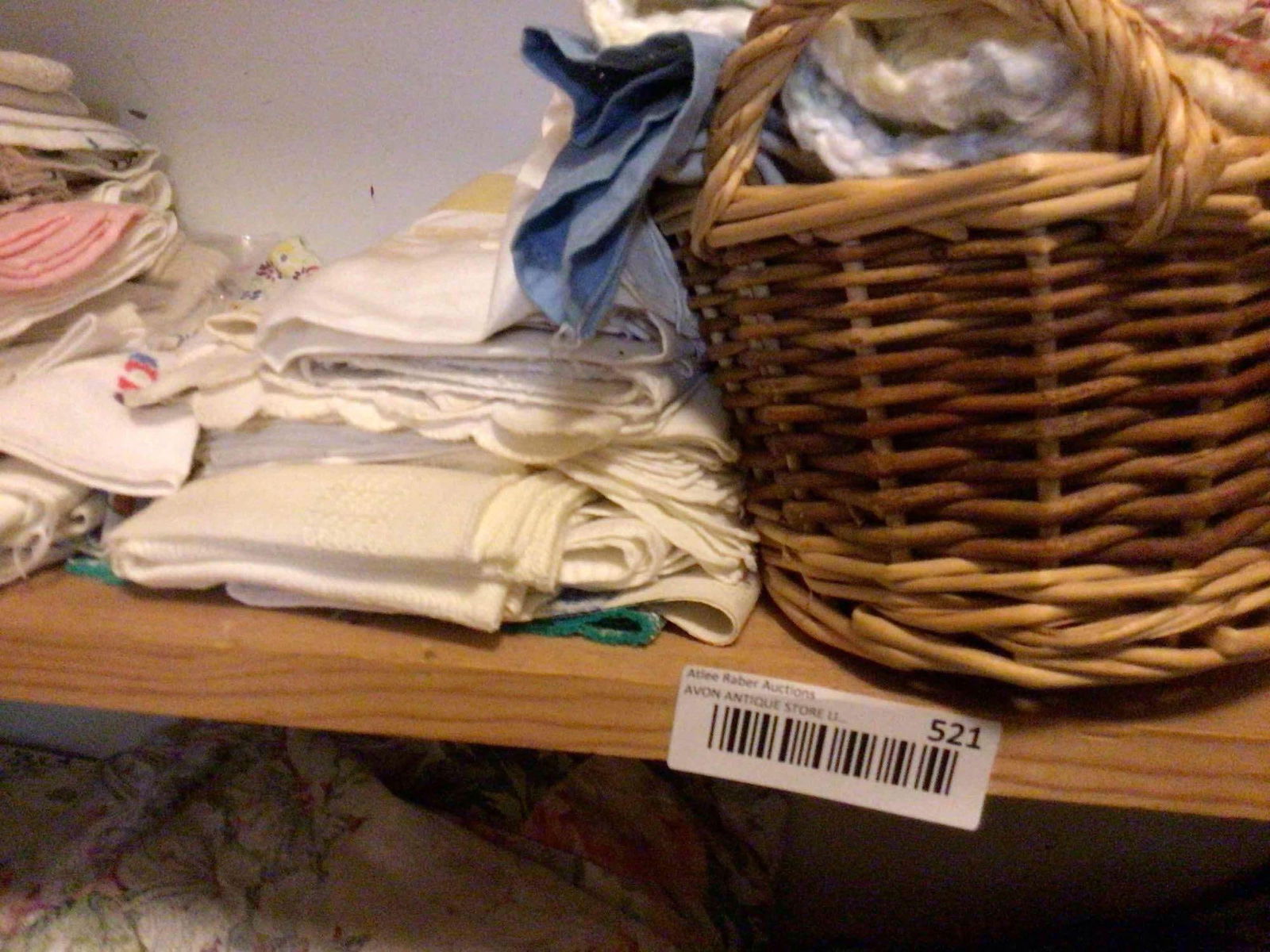 HANKIES, DOILIES, AND EMBROIDERED NAPKINS: CONTENTS OF THIRD SHELF