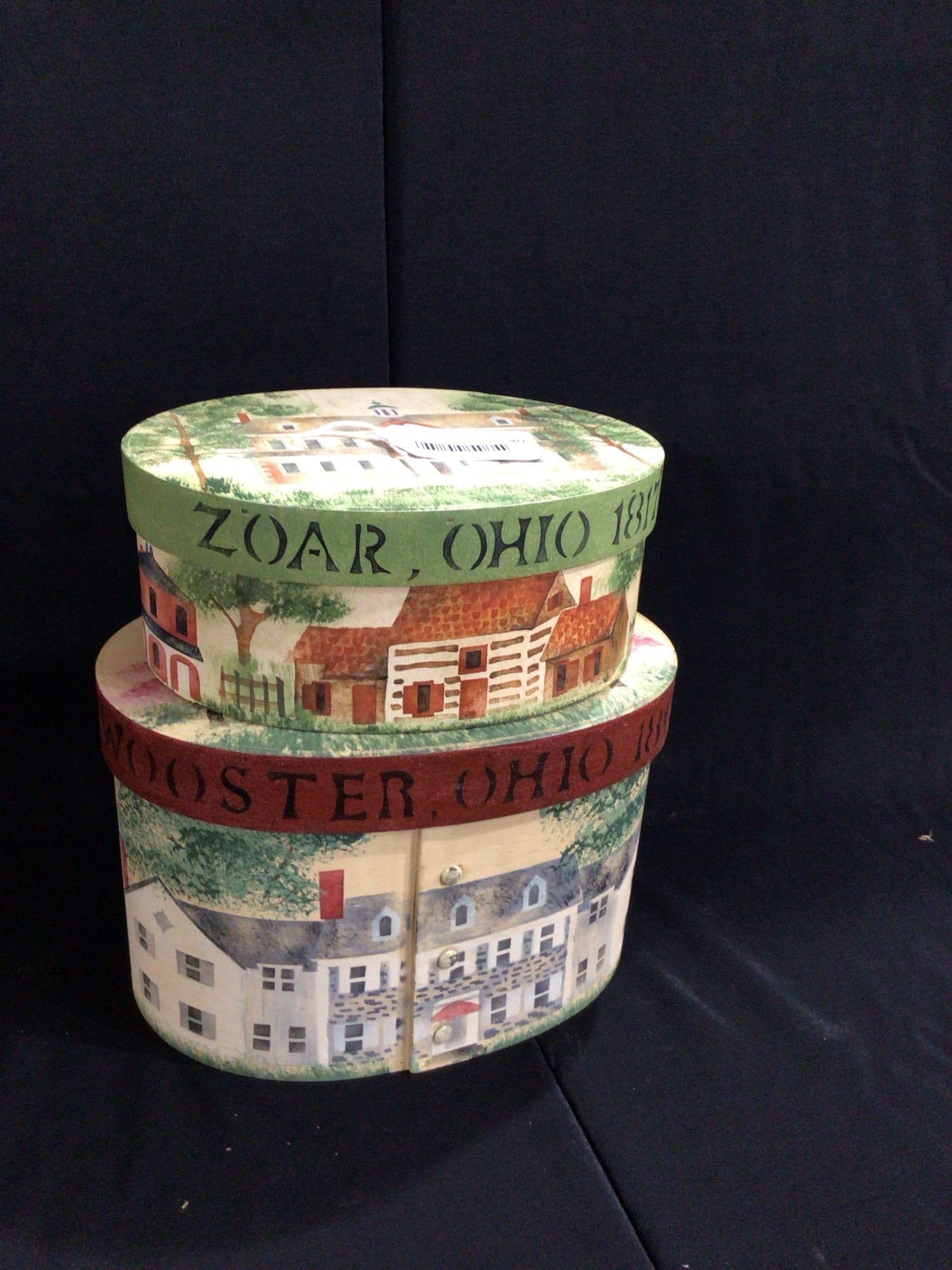 ZOAR AND WOOSTER OHIO PAINTED PANTRY BOXES (1 of 5)