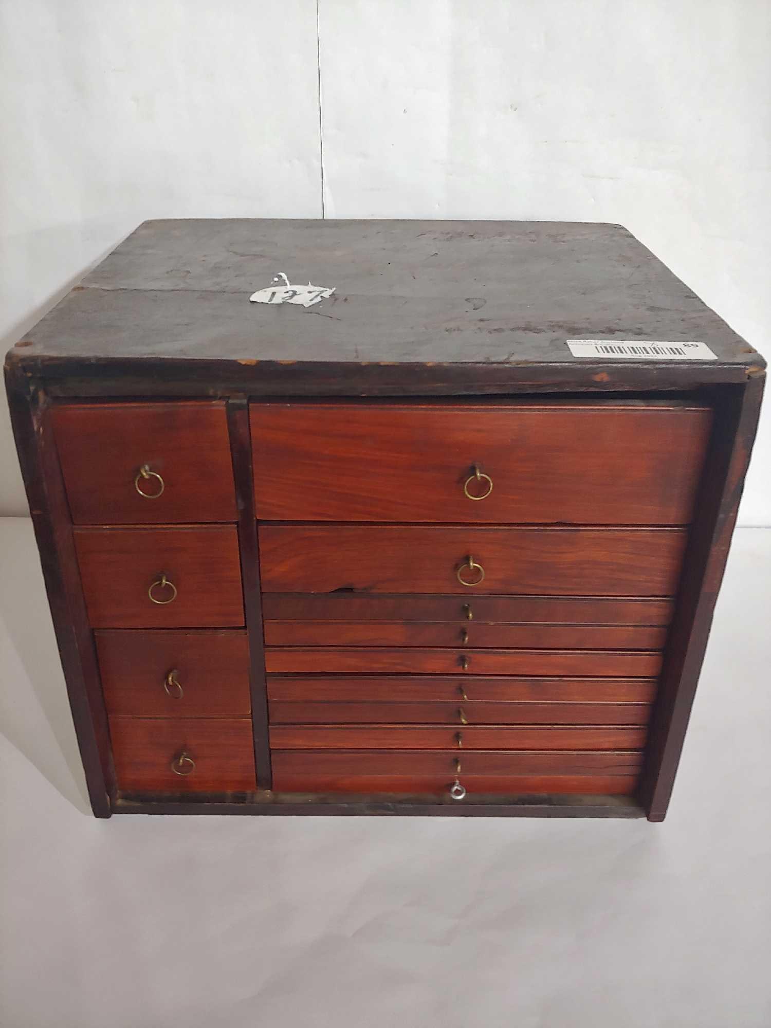 14 DRAWER WATCHMAKER CABINET (1 of 7)