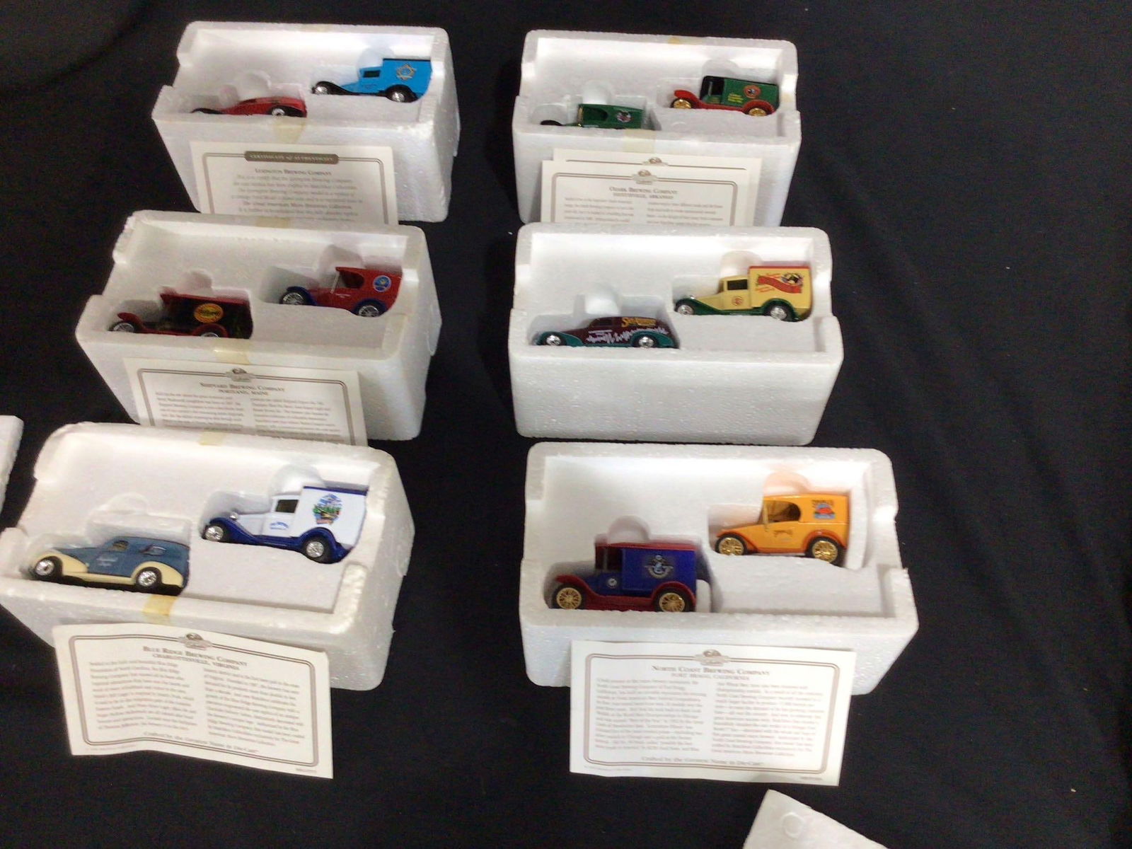 SHIPYARD BREWING COMPANY MATCHBOX COLLECTIBLES: DIE CAST REPLICAS FROM THE GREAT AMERICAN MICROBREWERIES COLLECTION. 12 CARS IN ORIGINAL BOXES