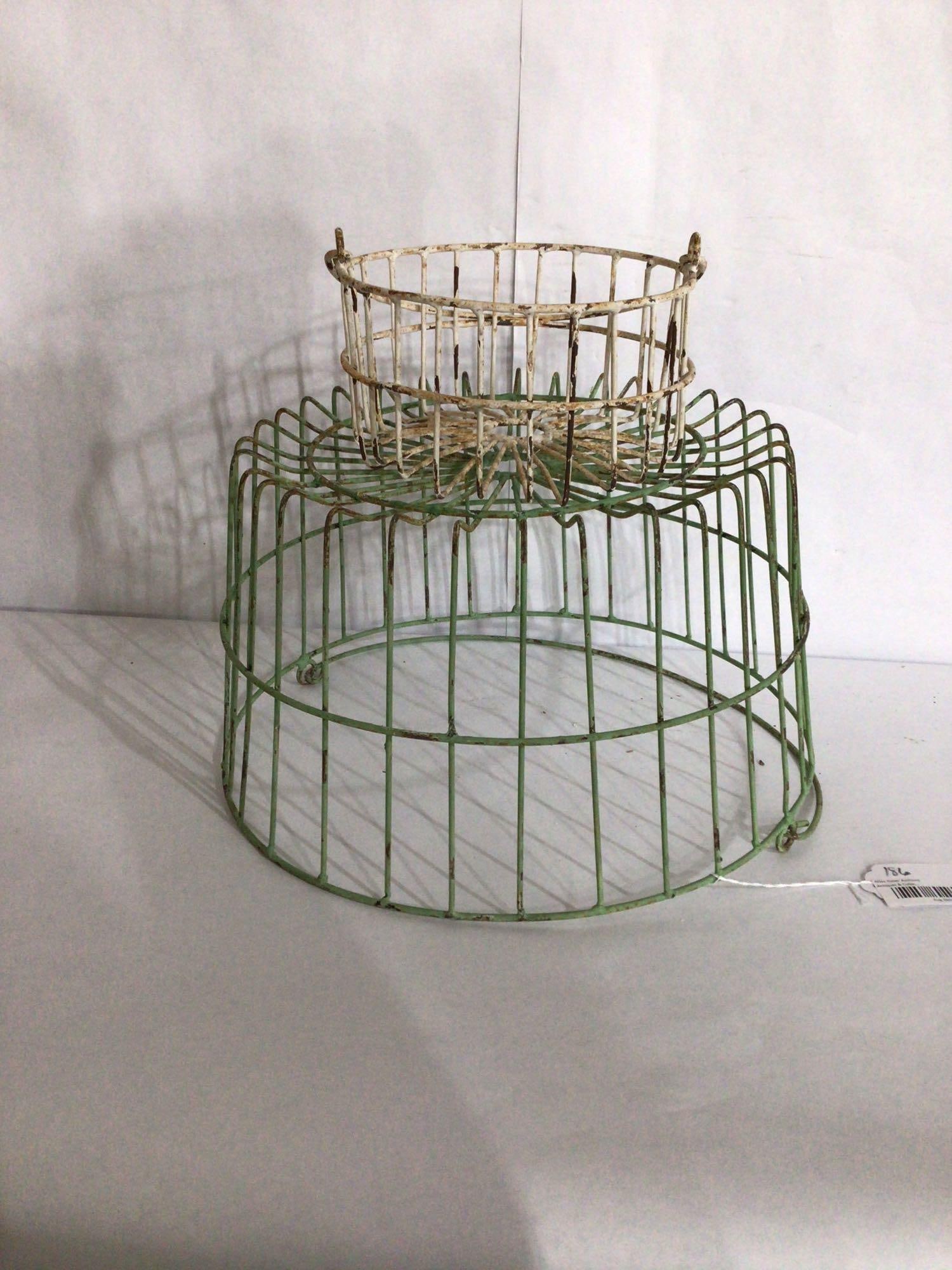 PAIR OF LARGE AND SMALL EGG BASKETS (1 of 3)