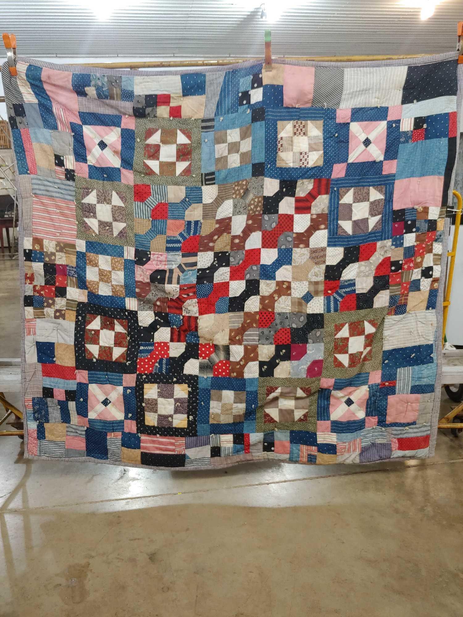 HAND STITCHED PATCHWORK QUILT (1 of 7)