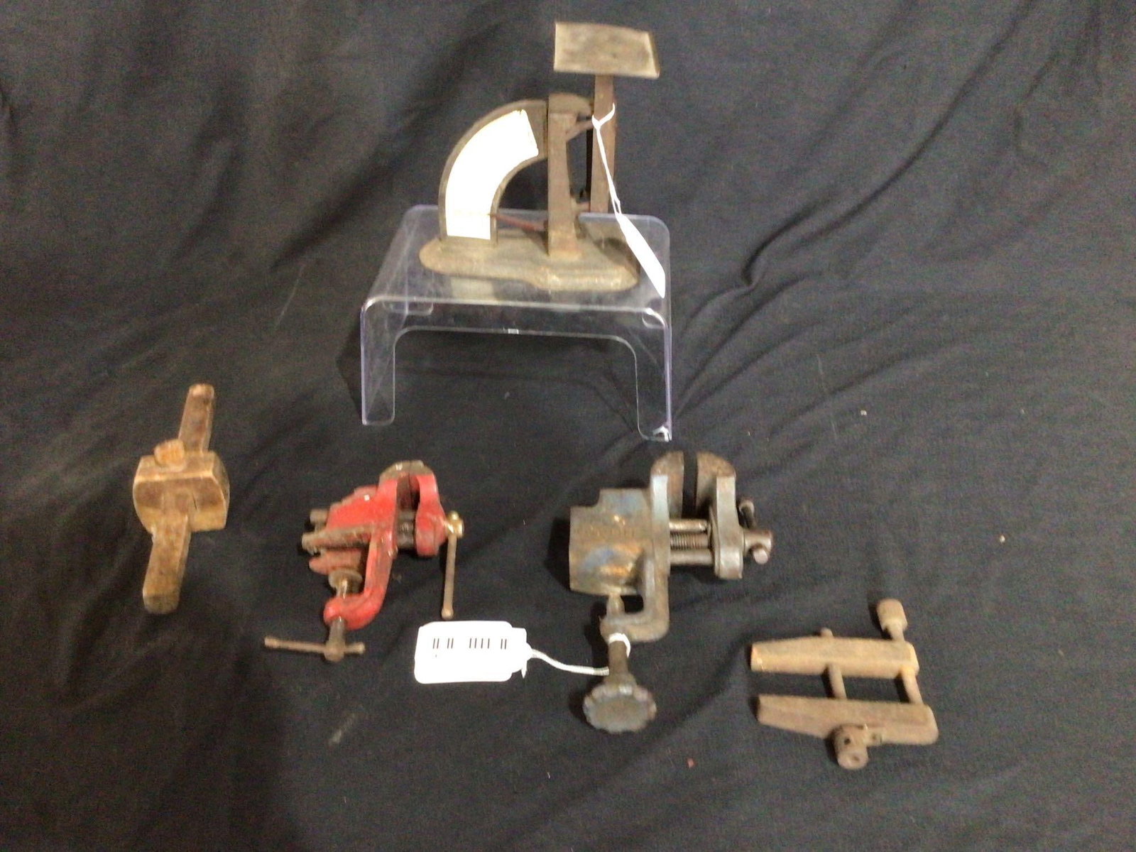 POSTAL SCALE, MINI VISES, AND CLAMP: .