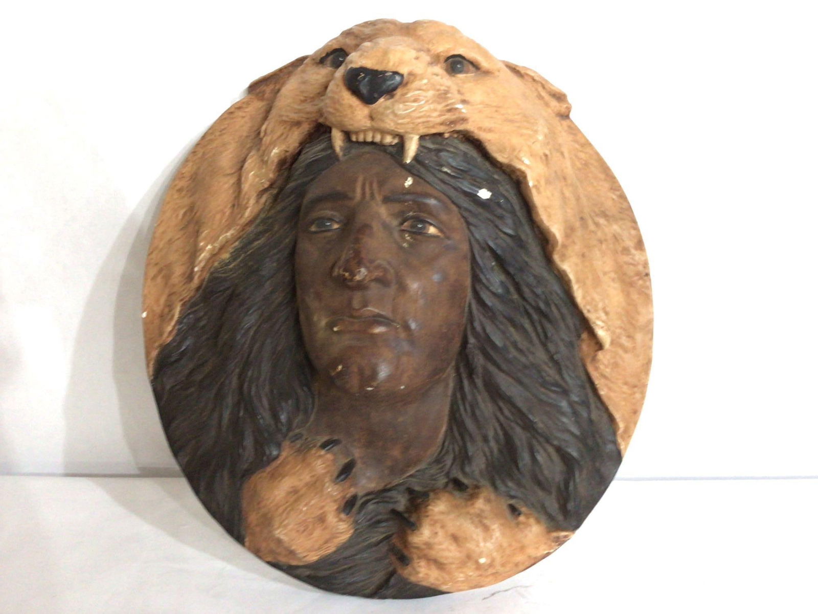 NATIVE AMERICAN WARRIOR W LION CAPE (1 of 5)