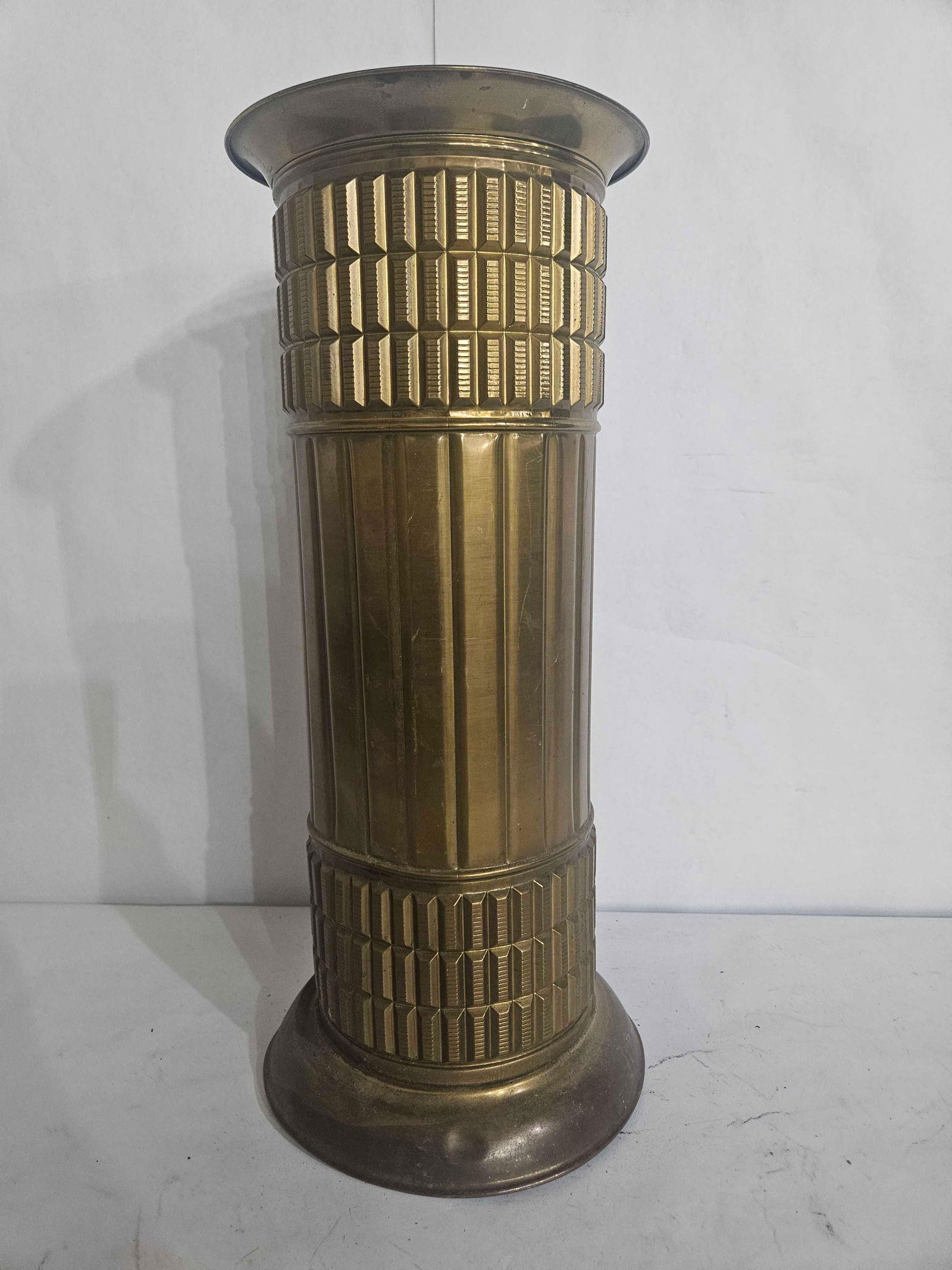 ART DECO BRASS UMBRELLA STAND (1 of 6)
