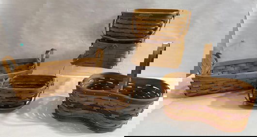 LOT OF 5 LONGABERGER AND VARIOUS BASKETS