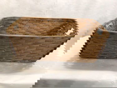 LARGE ANTIQUE GATHERING HARVEST BASKET