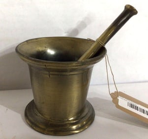 BRASS MORTAR AND PESTLE