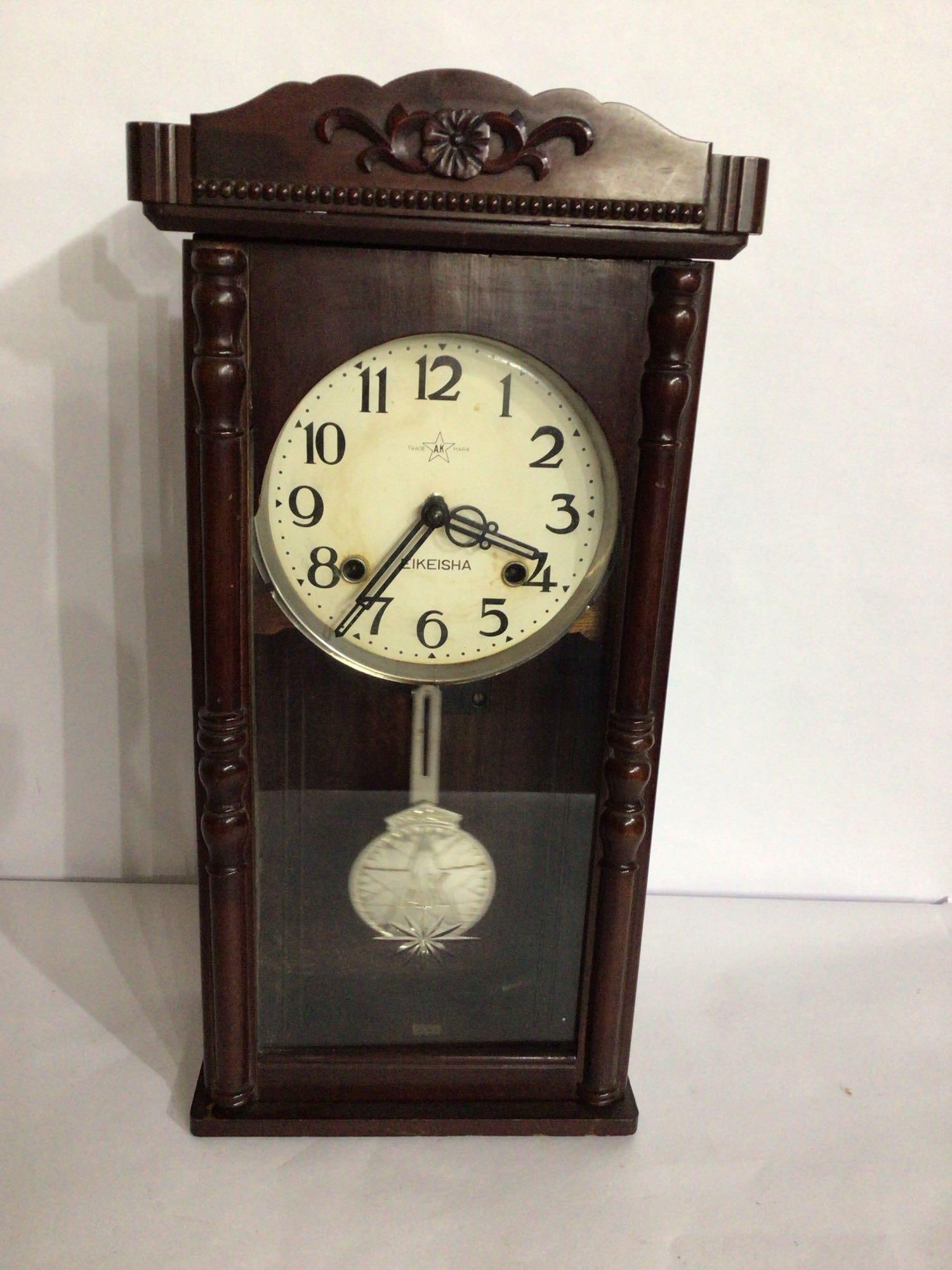 EIKEISHA KEY WIND MANTLE CLOCK (1 of 6)