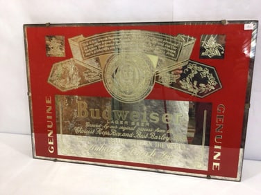BUDWEISER MIRRORED SIGN