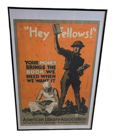 1918 AMERICAN LIBRARY ASSOCIATION CAMPAIGN POSTER