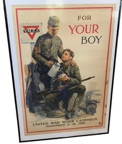 1918 YMCA CAMPAIGN POSTER