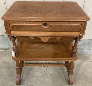 VICTORIAN ERA SEWING CABINET SIDE TABLE
