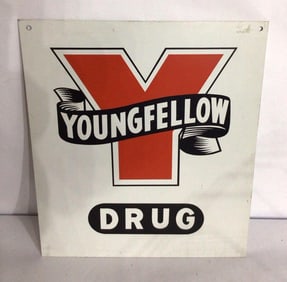 METAL YOUNGFELLOW APOTHECARY DRUG SIGN