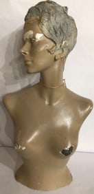 MID CENTURY CLOTHING STORE MANNEQUIN BUST