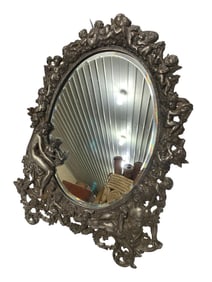 VICTORIAN ERA NUDE & CHERUB DRESSING MIRROR