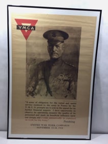 1918 GENERAL PERSHING YMCA POSTER