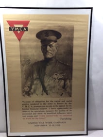 1918 GENERAL PERSHING YMCA POSTER