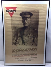 1918 GENERAL PERSHING YMCA POSTER