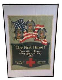 THE FIRST THREE RED CROSS POSTER