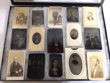 TINTYPE AND CARTE DE VISITE PHOTOGRAPHIC IMAGES