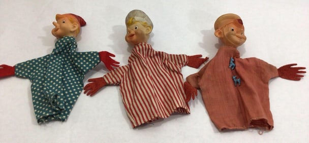 VINTAGE SNAP, CRACKLE AND POP CEREAL HAND PUPPETS