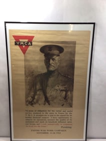 1918 GENERAL PERSHING YMCA POSTER