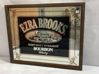 EZRA BROOKS BOURBON WHISKEY MIRROR