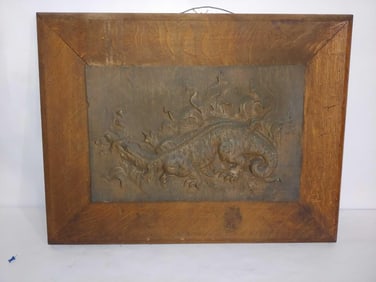 BRONZE DRAGON MOUNTED WALL HANGING