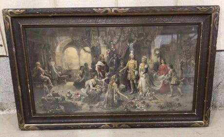 EMANUEL OBERHAUSER VICTORIAN HAND TINTED CHROMO LITHO