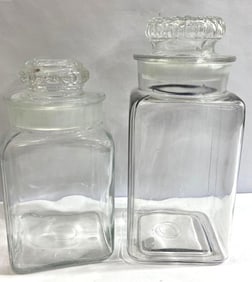 PAIR OF SWEET SHOP COUNTER CANDY JARS