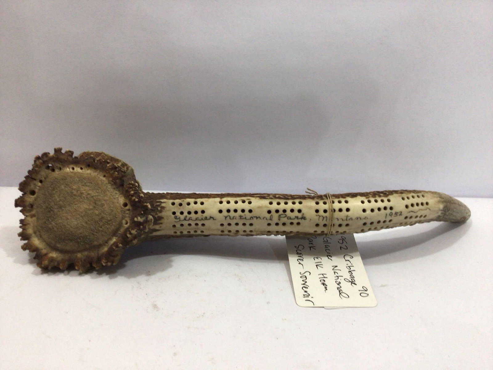 C1952 Elk Horn Cribbage Score Keeper Auction C1952 Elk Horn Cribbage Score Keeper Auction