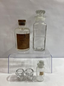 5 PIECE APOTHECARY JARS