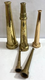 5 BRASS FIRE NOZZLES