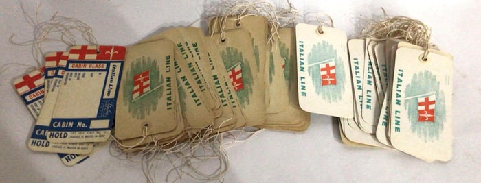 NOS MID CENTURY TRAVEL AGENCY LUGGAGE TAGS