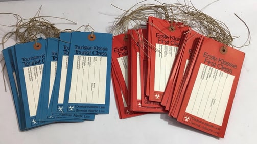 NOS MID CENTURY TRAVEL AGENCY LUGGAGE TAGS