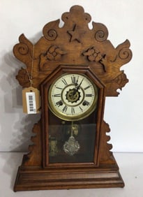 VICTORIAN WATERBURY MANTLE CLOCK