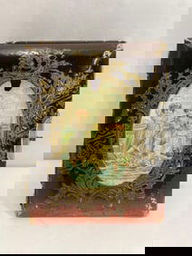 VICTORIAN ALBUM WITH 19 TINTYPE IMAGES