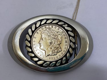 1921 MORGAN DOLLAR BELT BUCKLE