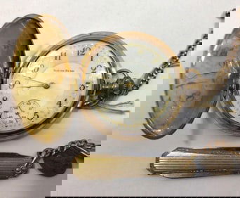 1909 SOUTHBEND POCKET WATCH, CHAIN AND KNIFE