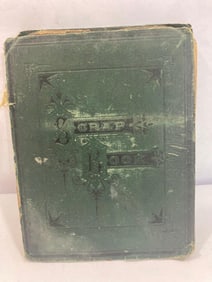 VICTORIAN 1850s ADVERTISING/NEWSPRINT SCRAPBOOK