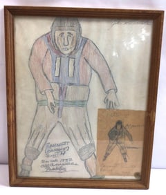 1932 ERNIE SMITH FOOTBALL SKETCH