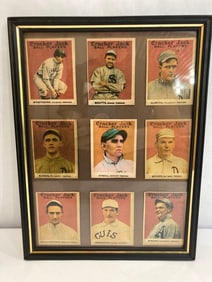 FRAMED CRACKER JACK BALL PLAYER CARDS