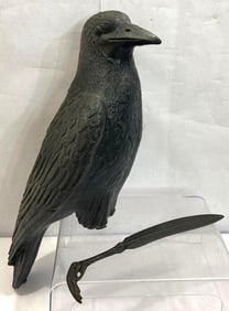 ITALIAN COMPOSITE RAVEN DECOY AND CLAW LETTER OPENER