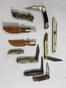 10 VARIOUS POCKET KNIVES