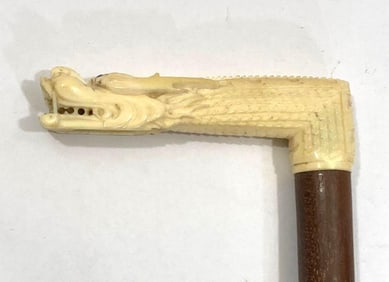 HAND CARVED DRAGON CANE