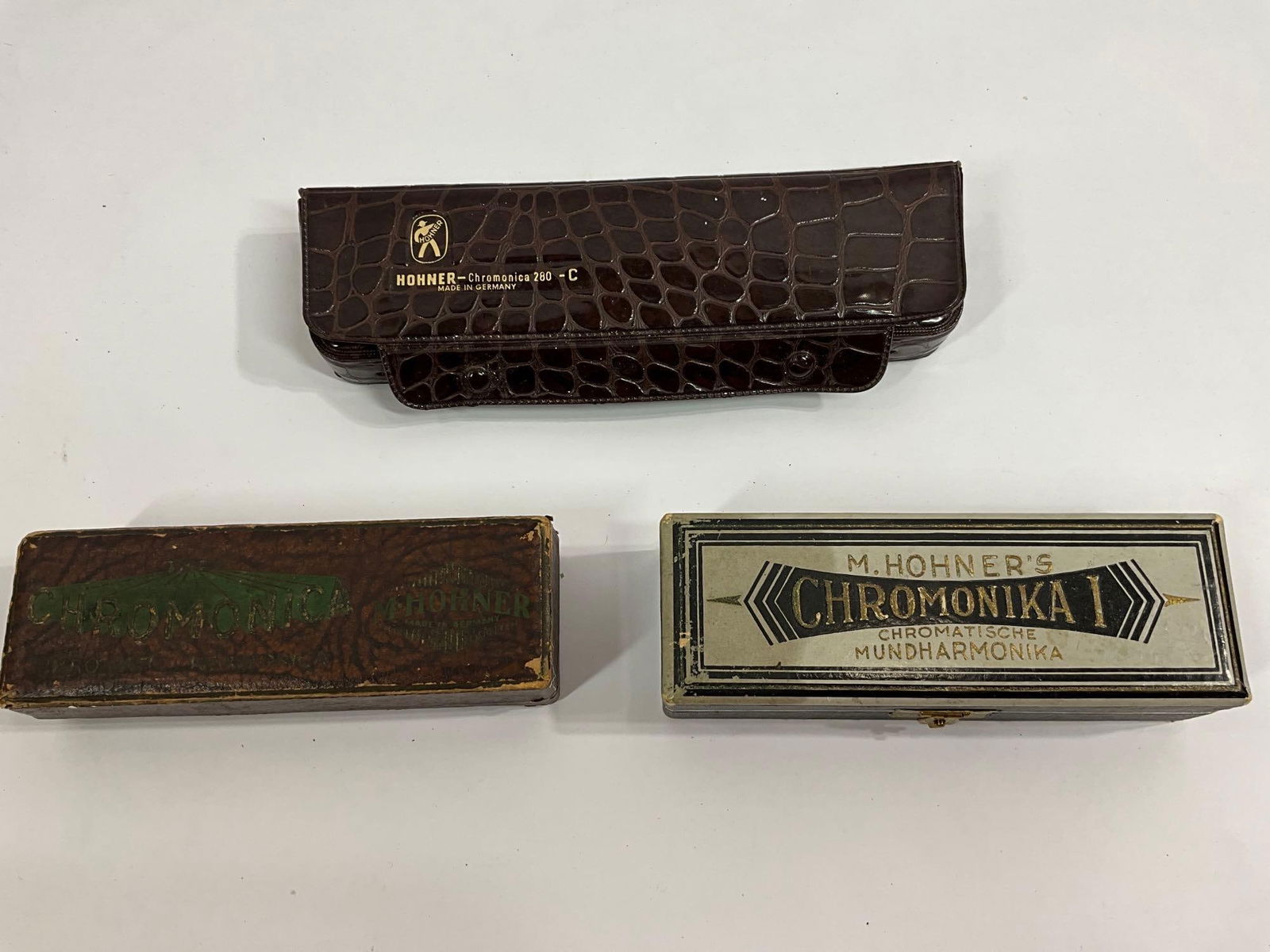 LOT OF 3 HOHNER GERMAN MADE HARMONICAS (1 of 6)