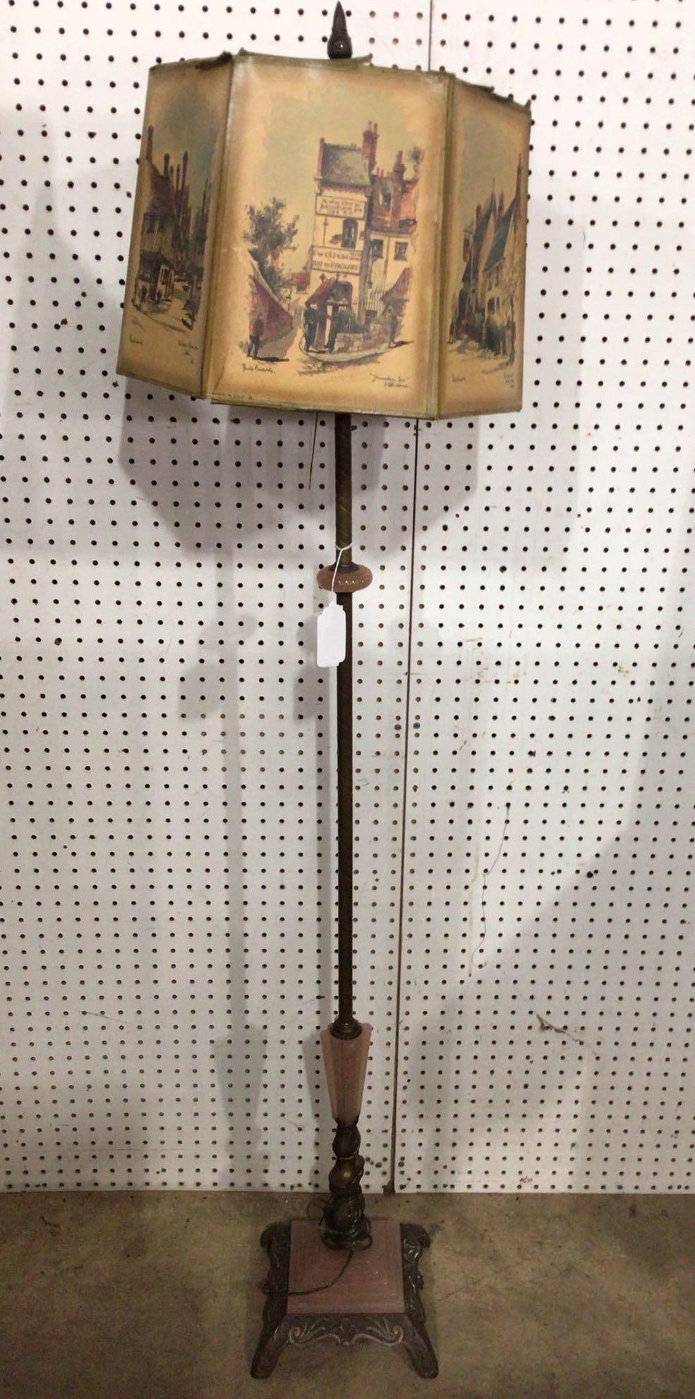 PINK JADEITE FLOOR LAMP (1 of 7)