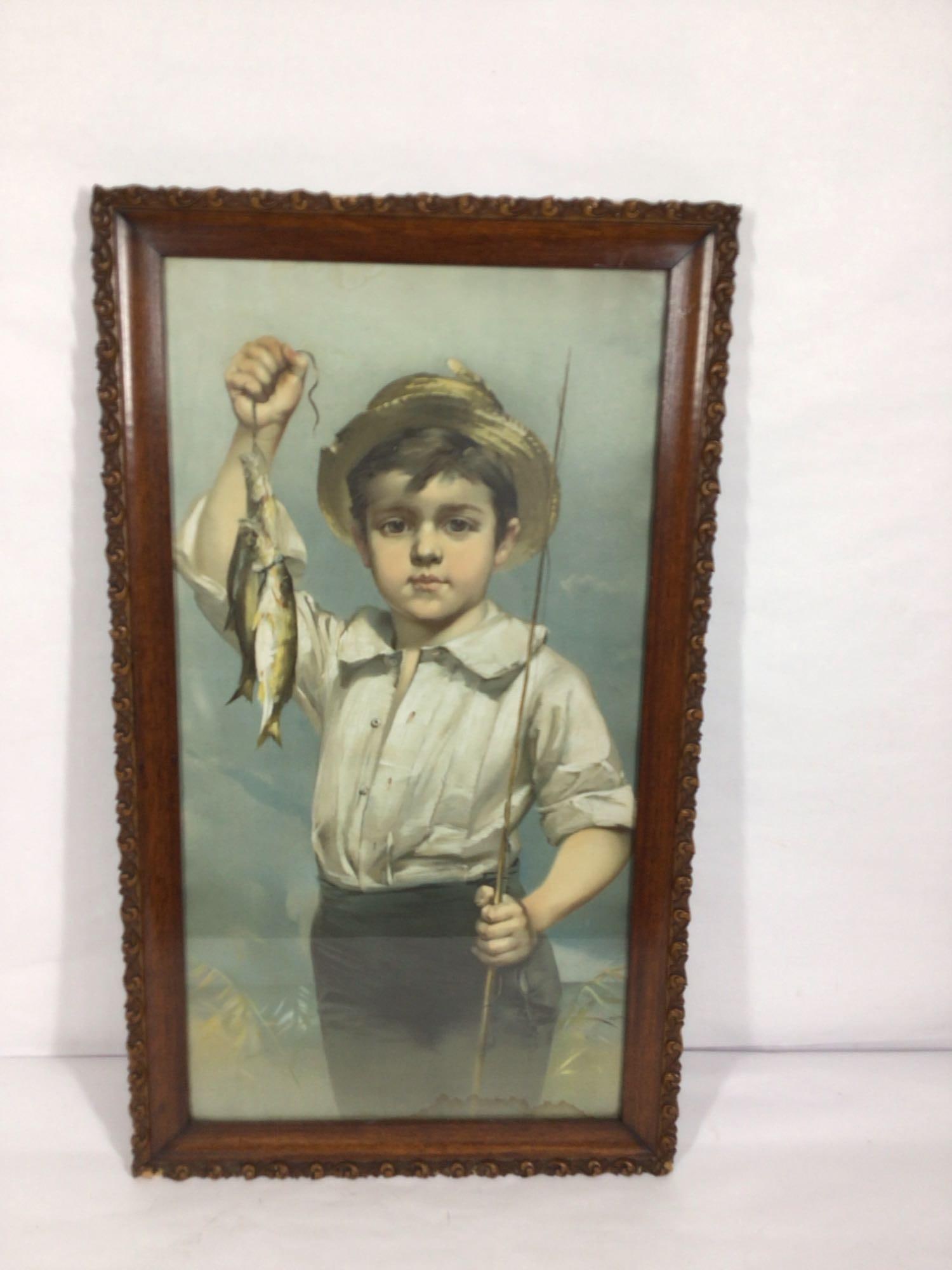 Framed print of boy fishing (1 of 5)