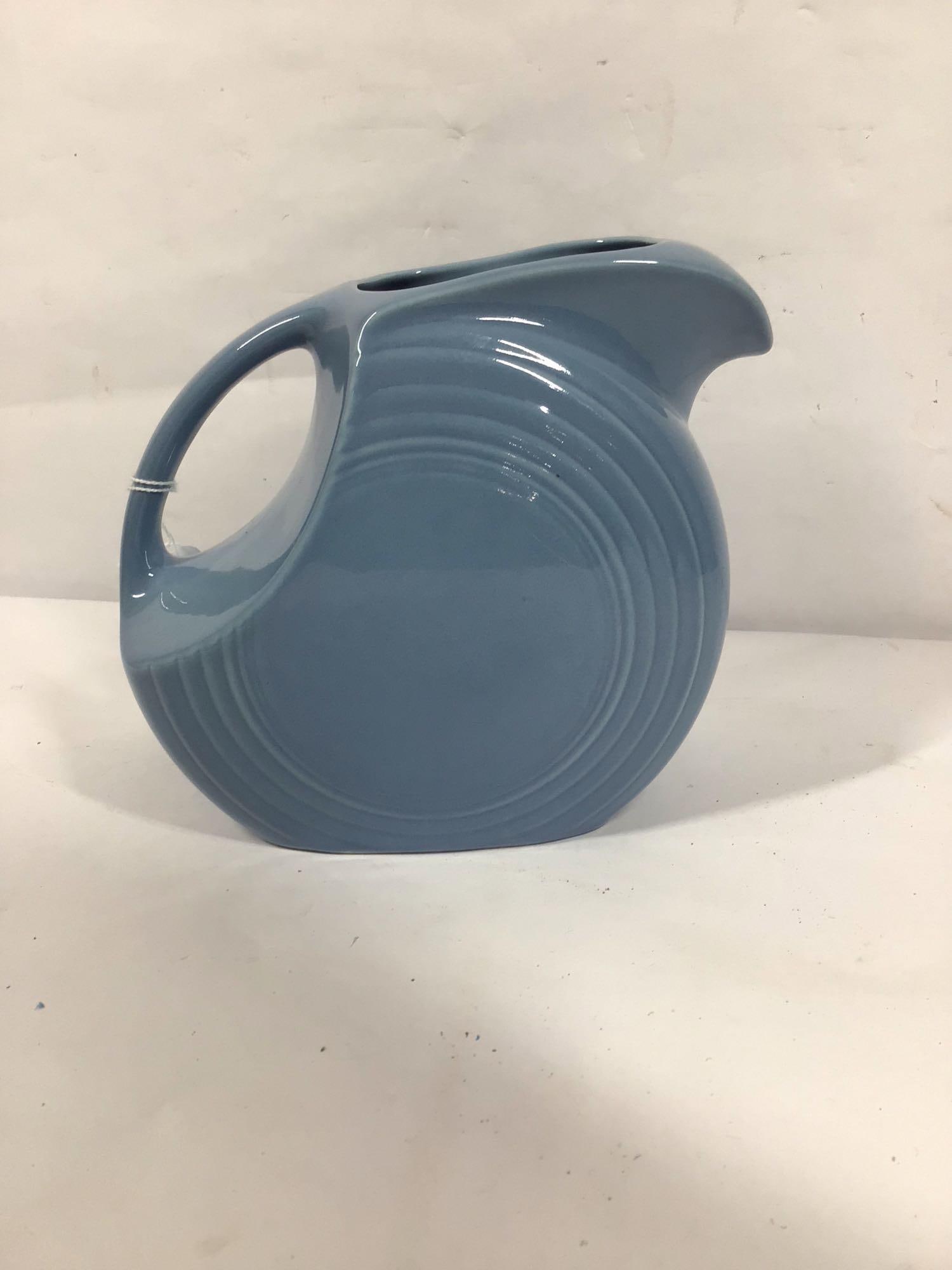 FIESTA WARE LARGE PERIWINKLE PITCHER (1 of 3)